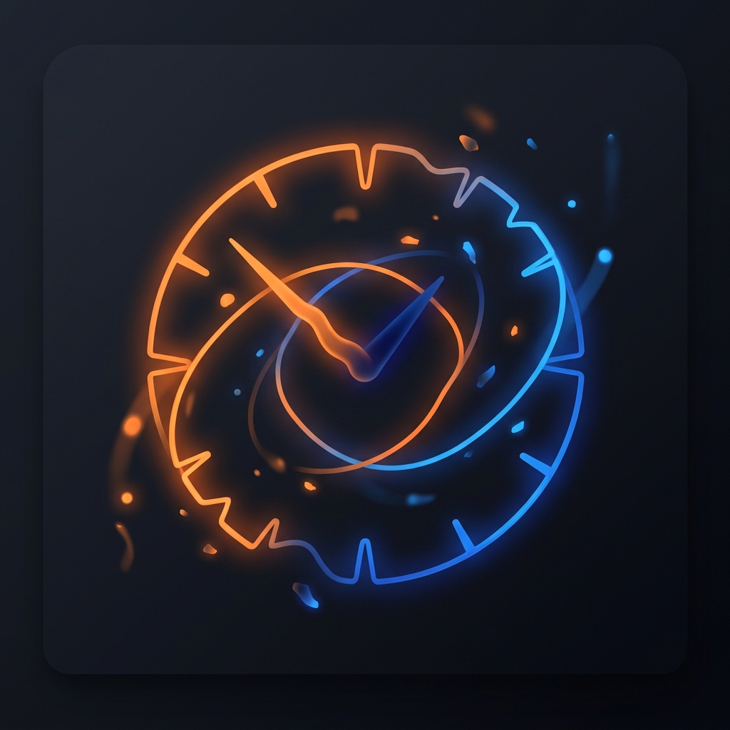 A distorted clock face representing time blindness